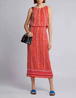 Saloni Caroline Floral Printed Silk-georgette Midi Dress -J.Lindeberg Shop 42340