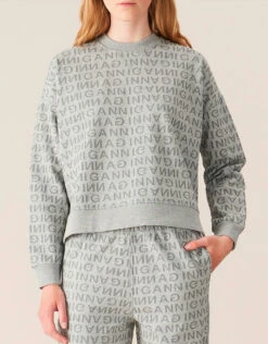 Ganni Logo Jacquard Isoli Dropped Shoulder Sweatshirt -J.Lindeberg Shop 424258