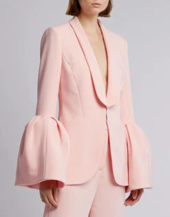 Prabal Gurung Tulip-Sleeve Crepe Blazer -J.Lindeberg Shop 42444
