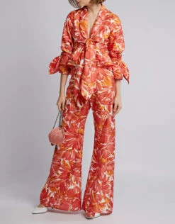 Alexis Reena Floral Tie-Front Cropped Top -J.Lindeberg Shop 42473