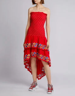 Alexis Revada Geometric Embroidered Tiered Knee Length Dress -J.Lindeberg Shop 42552