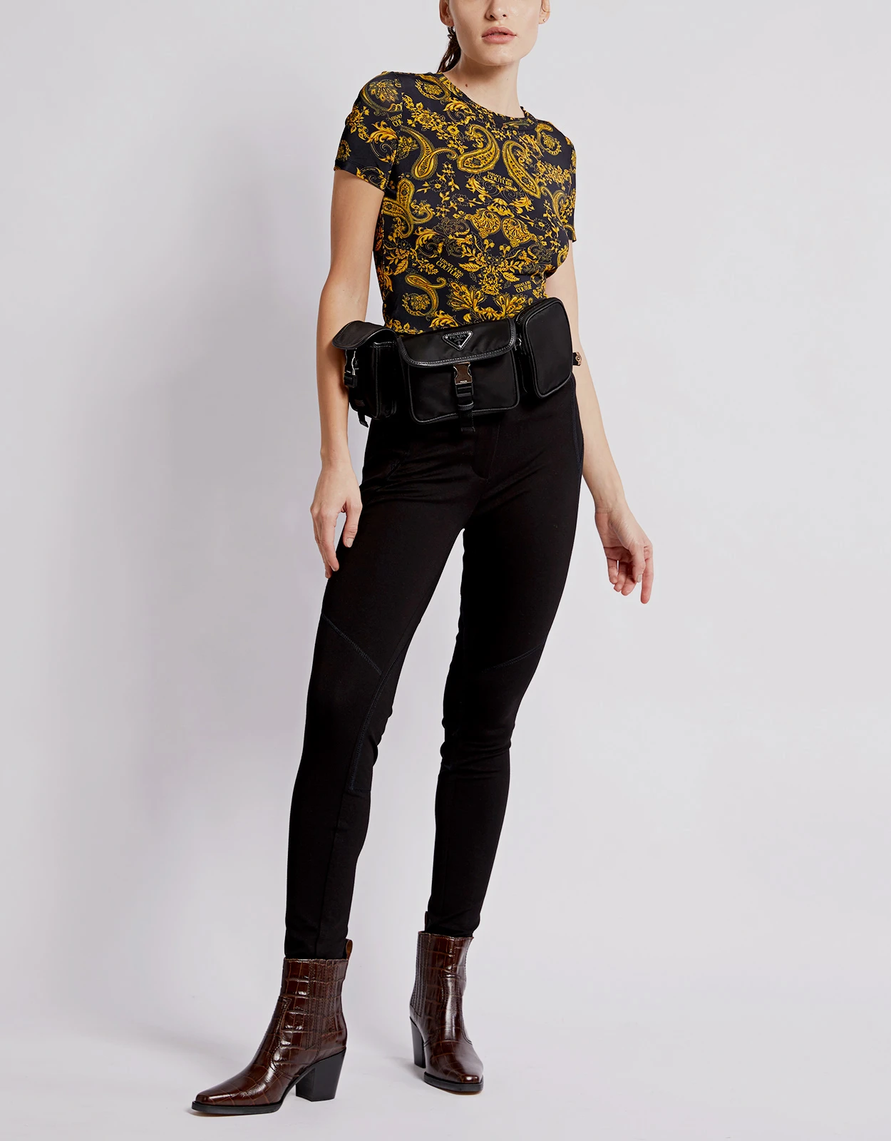 Versace Jeans Couture Buckle Embellished Skinny Pants 3 Versace Jeans Couture Buckle Embellished Skinny Pants - Image 3