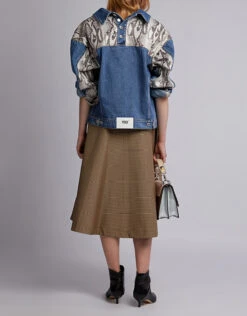 MSGM Snake-print Paneled Denim Jacket -J.Lindeberg Shop 44049