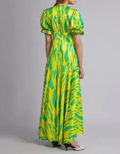 Alexis Zuella V-neck Puffed Sleeve Maxi Dress -J.Lindeberg Shop 44153
