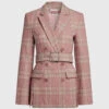 Jonathan Simkhai Plaid Tailoring Boyfriend Blazer
