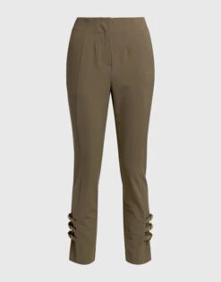 Jonathan Simkhai E-Cig Mixed-Wool Tapered Pants