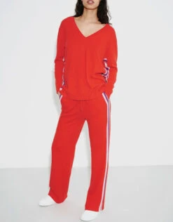 Chinti & Parker Heritage V-Neck Striped Wool-Cashmere Sweater -J.Lindeberg Shop 45099