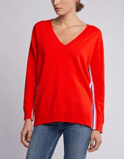 Chinti & Parker Heritage V-Neck Striped Wool-Cashmere Sweater -J.Lindeberg Shop 45327