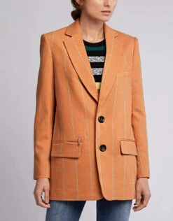 Tibi Dexter Menswear Checked Long Blazer -J.Lindeberg Shop 45750