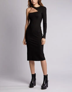 Versace Jeans Couture One-shoulder Studded Keen Length Dress -J.Lindeberg Shop 47887