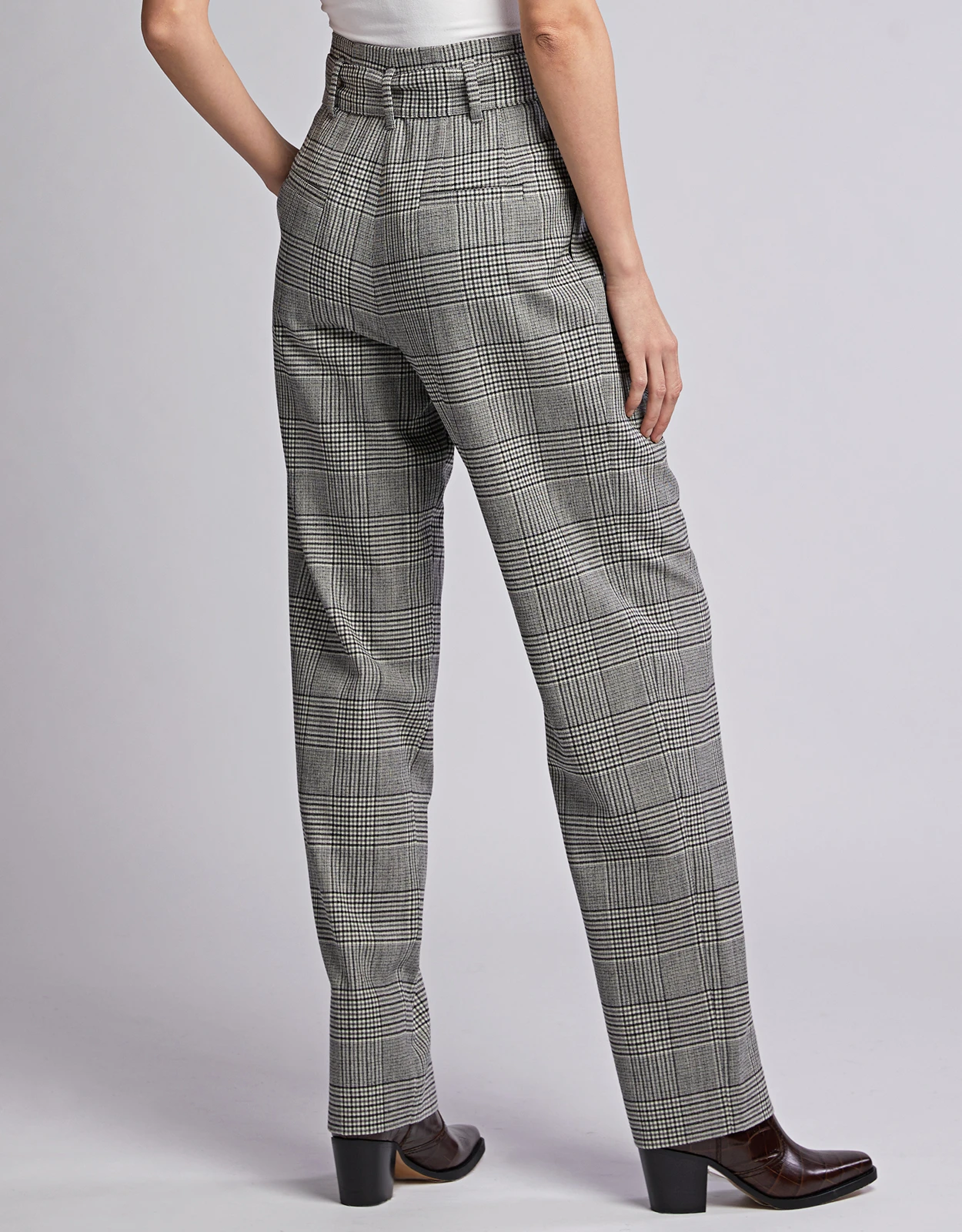 Marissa Webb Ethan Plaid High-rised Paperbag Wide-leg Pants 6 Marissa Webb Ethan Plaid High-rised Paperbag Wide-leg Pants - Image 6