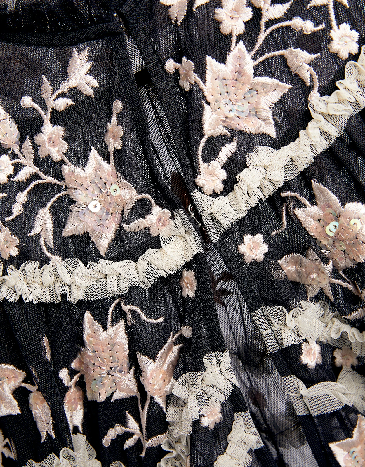 Needle & Thread Tulle Bloom Floral Embroidered Floral Cape 2 Needle & Thread Tulle Bloom Floral Embroidered Floral Cape - Image 2