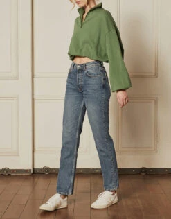 Boyish Jeans The Jimmy High Neck Sweatshirt-Juniper -J.Lindeberg Shop 503120