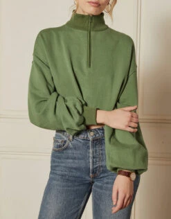 Boyish Jeans The Jimmy High Neck Sweatshirt-Juniper -J.Lindeberg Shop 503121