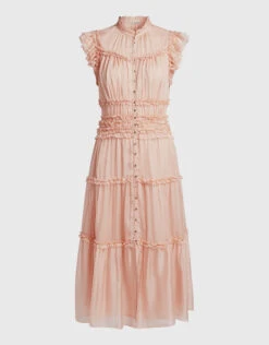 Front Page 15 Ulla Johnson Rosalind Ruffle Silk Midi Dress