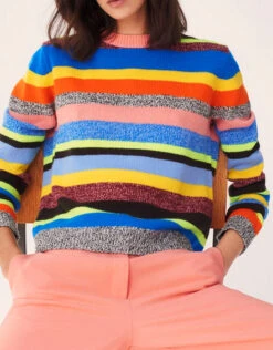 Chinti & Parker Anni Multicoloured Stripe Wool-Cashmere Sweater -J.Lindeberg Shop 50605