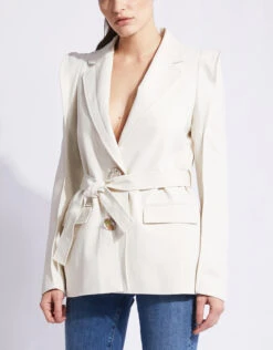 Kenzo Ruffled Shoulder Belted Blazer -J.Lindeberg Shop 79140