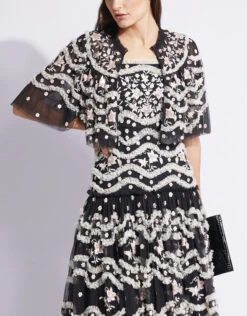 Needle & Thread Tulle Bloom Floral Embroidered Floral Cape 10 Needle & Thread Tulle Bloom Floral Embroidered Floral Cape -J.Lindeberg Shop 79210