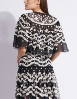 Needle & Thread Tulle Bloom Floral Embroidered Floral Cape 11 Needle & Thread Tulle Bloom Floral Embroidered Floral Cape -J.Lindeberg Shop 79211