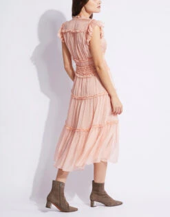 Ulla Johnson Rosalind Ruffle Silk Midi Dress -J.Lindeberg Shop 80231