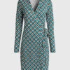 Diane Von Furstenberg Julian Printed Wrap Mini Dress